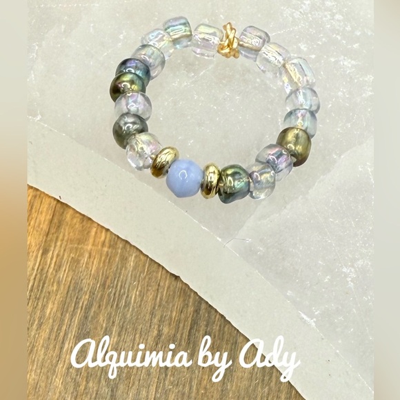 Alquimia Iridescent and Gold Ring - Picture 1 of 2